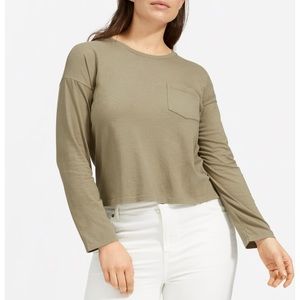 Everlane Long-Sleeve Box Cut Pocket Tee